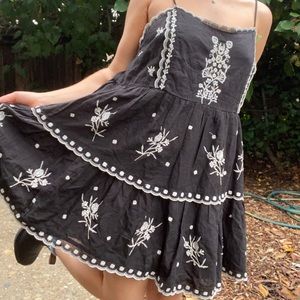 Brand new w/ tags Urban Outfitters black and white cottage fairy dress.